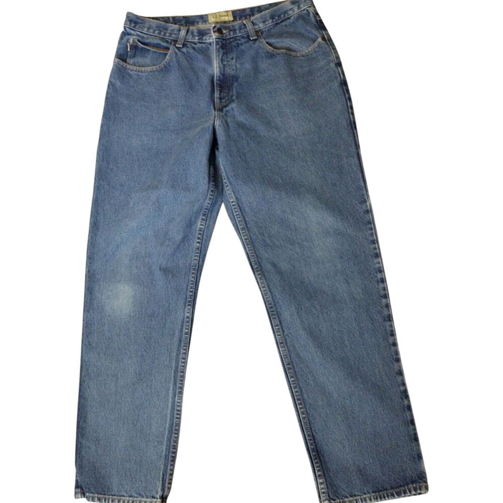 L.L. Bean Natural Fit Cotton Straight Leg High-Rise Size 36 X 32 Men's